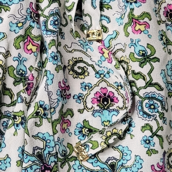 Juicy Couture Desert Paradise Floral Print Jumpsuit Romper Silk Shell Size 2 - Picture 8 of 16